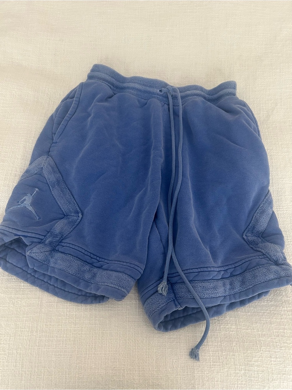 Jordan Men’s Small Blue 100% Cotton French Terry Sweat Shorts Jumpman Drawstring